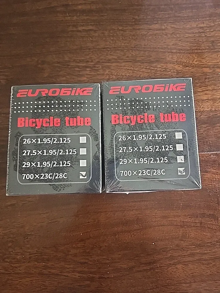 (2) 700x23C /28C Eurobike Bicycle Tube With American Valve Tube
