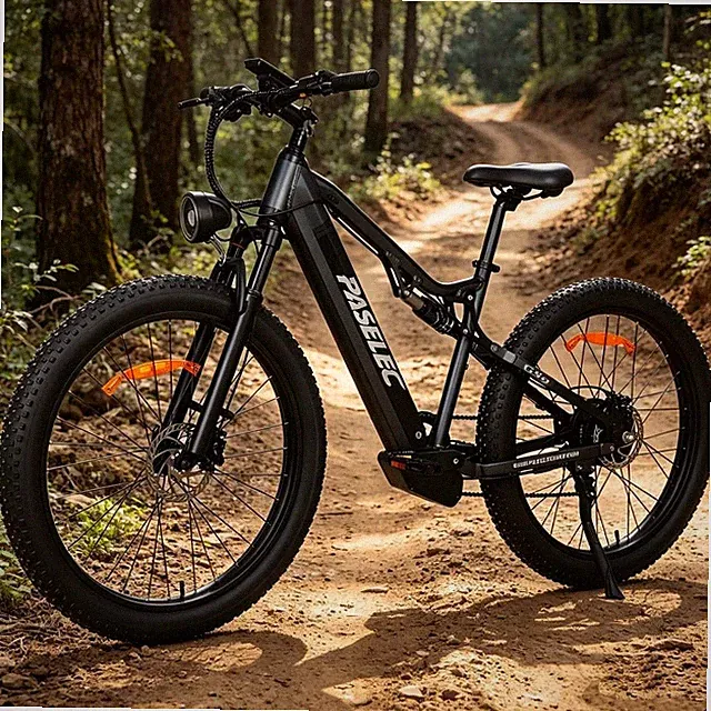 27.5'' Electric Mountain Bicycle 1300W Peak 15.6Ah Commuter eBike 8 Speed 35 mp