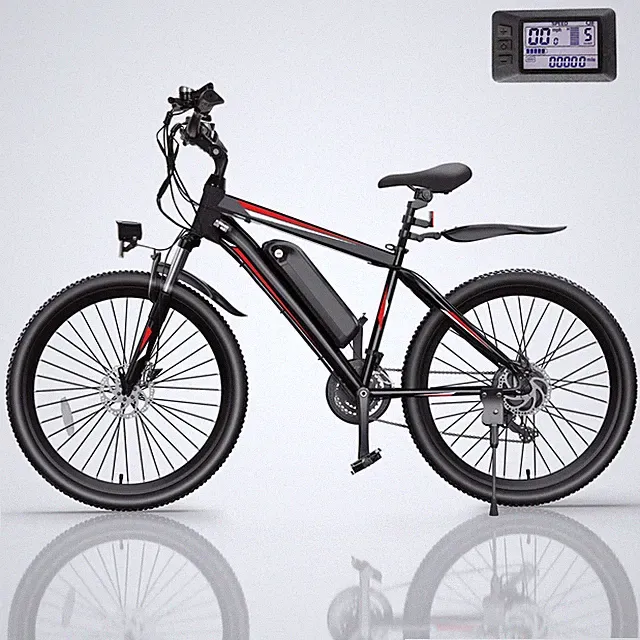 500W Electric Bike, 26" Commuting Bicycle w/Cruise Control & LCD 21Speed Ebikes~