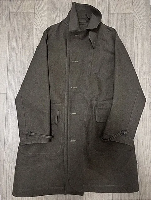 A.PRESSE Moleskin Motorcycle Half Coat Brown Khaki Size L