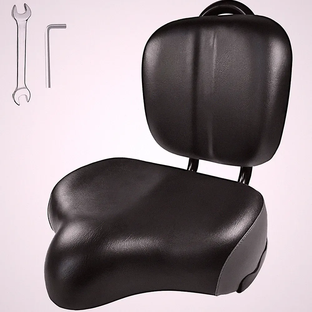Bike Seat with Backrest, Oversized Comfort Bicycle Saddle Ergonomic Design So...