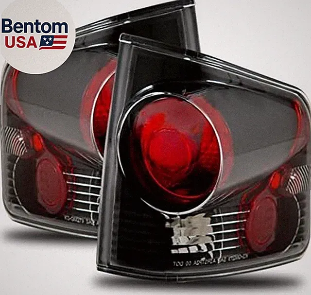 Black Euro Tail Lights Assembly Set for Chevrolet S-10 / G.M.C Sonoma - (Pair) D
