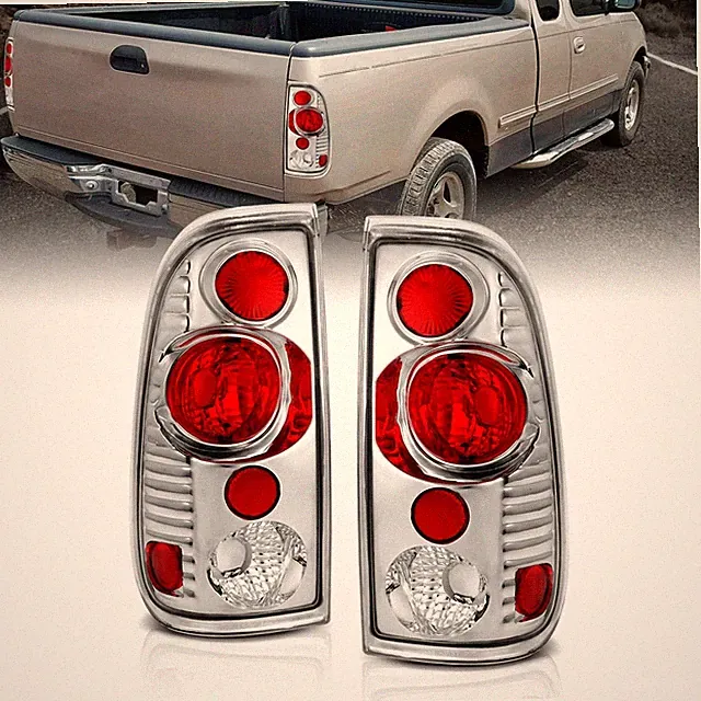 Chrome Euro Tail Lights for Ford F-Series - Passenger and Driver Side