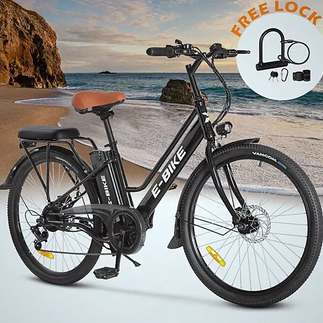 Electric Mountain Bike Peak 500W 48V 26"City Bike 40 Miles EBikes Adults Teens