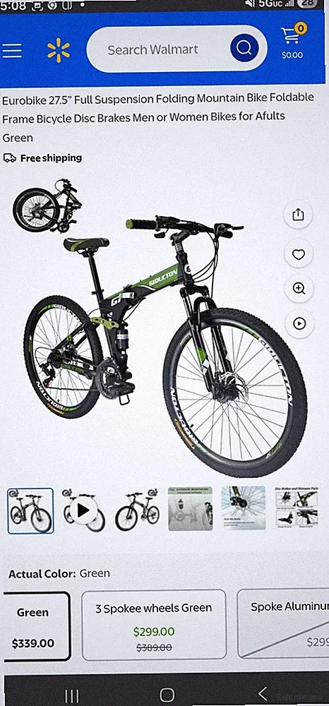 Eurobike G7 27.5" Full Suspension Folding Mountain Bike Green Disc Brakes