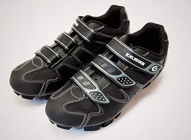EXUSTAR E-SM324 Gravel XC Mountain Bike Shoes SPD 3-Strap Black US 8 9 EU 41 42