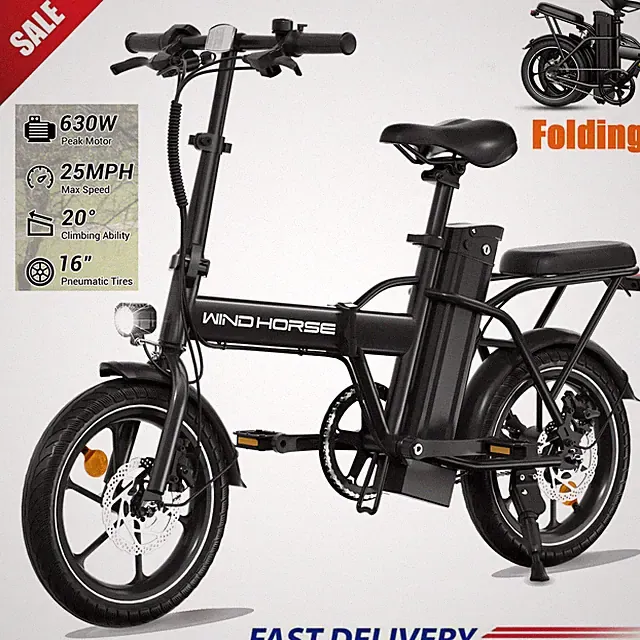 Folding Electric Bike 630W 35Miles Long Range Commuter Bicycle UL 2849 Certified