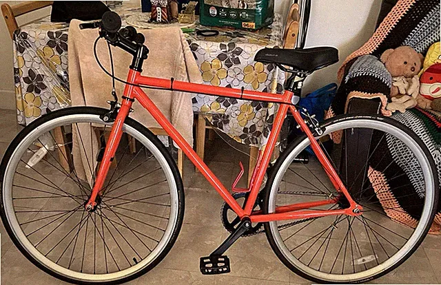 🚲 For Sale: Sleek Red Single-Speed Urban Bike – Ready to Ride! 🔧🔥