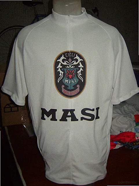 ITALIA BIKE JERSEY WHITE MASI BIKES ITALIAN SHIRT SIZ XXL VOLUMETRICA 3V VINTAGE