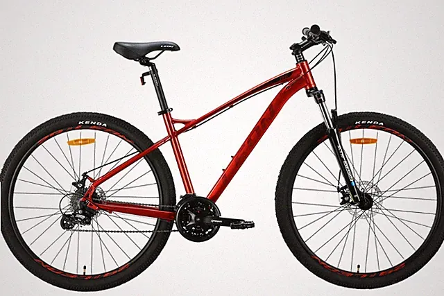 Mountain Bike Hardtail MTB 29 " Aluminium Disc Brake Red Fh 18 1/8in Bicycle