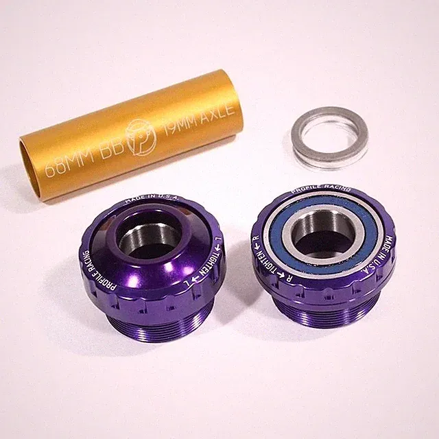 Profile BMX Euro Threaded Outboard Bottom Bracket 19mm Wheelie BikeLife PURPLE