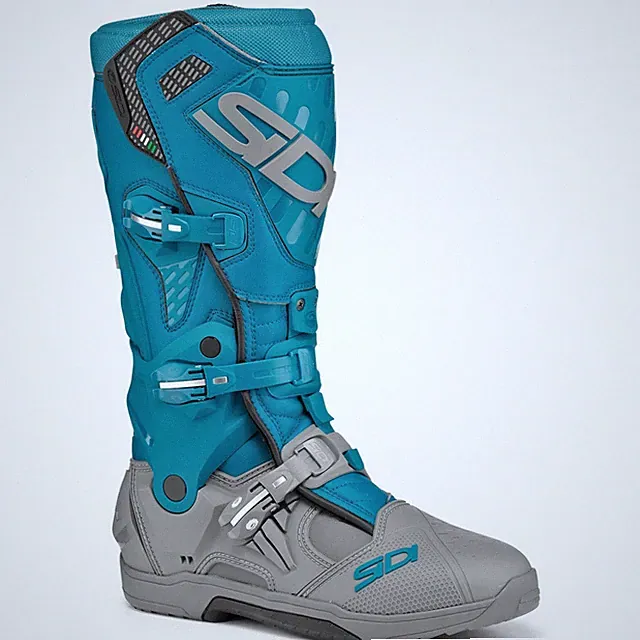 Sidi - Powersports Crossair Boots - Gray/Petrol - Size 8.5 8017732595638